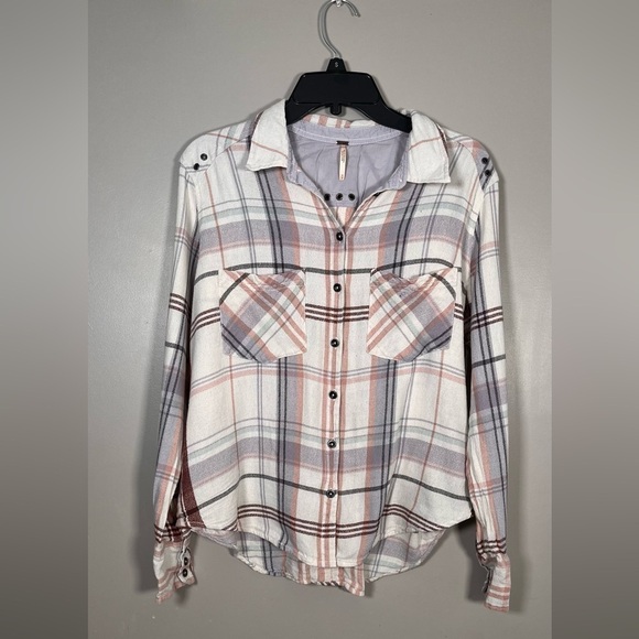 Free People plaid button up - Picture 3 of 7